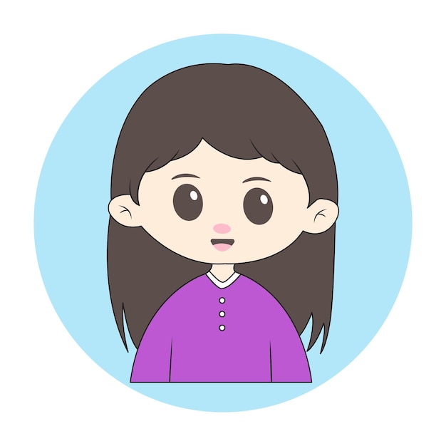 Vector personaje de mascota chibi para logo