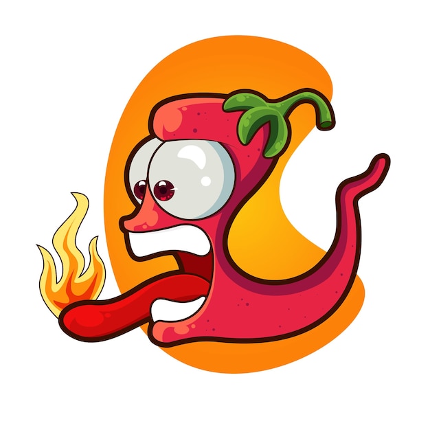 personaje de mascota de chile rojo