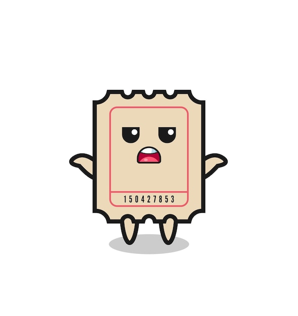 Personaje de mascota de entrada que dice No sé, diseño de estilo lindo para camiseta, pegatina, elemento de logotipo