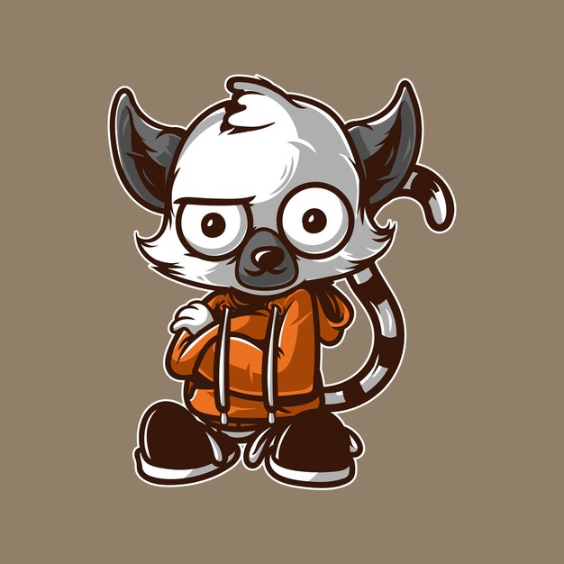 Personaje de mascota de lémures