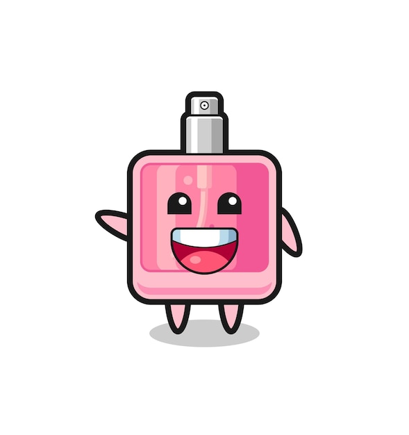 Personaje de mascota linda de perfume feliz