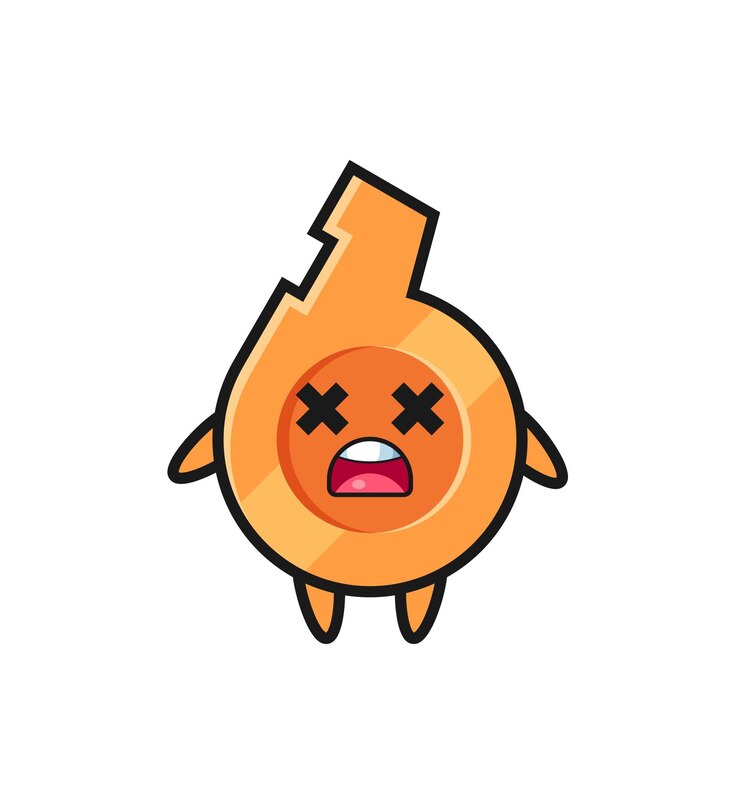 Vector el personaje de la mascota del silbato muerto