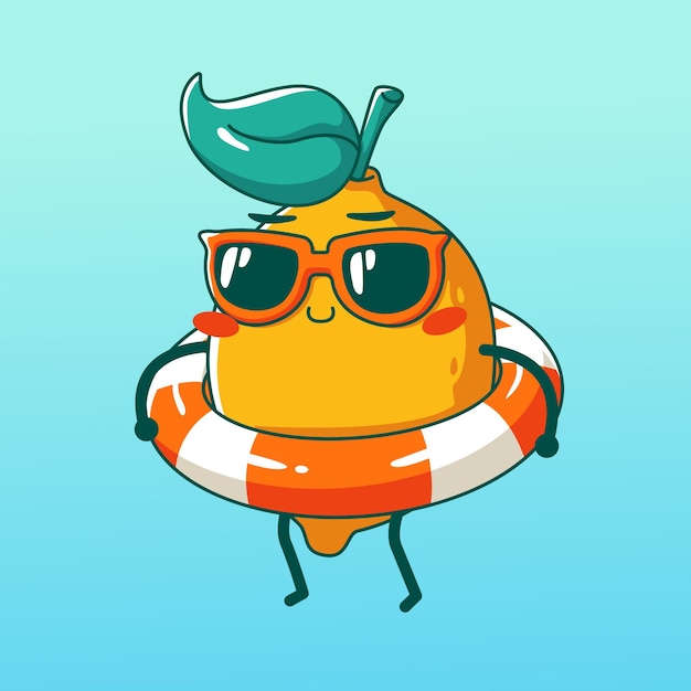 El personaje de la mascota de verano Lemon