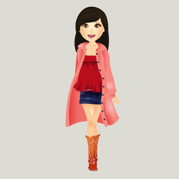 Personaje de moda de niña