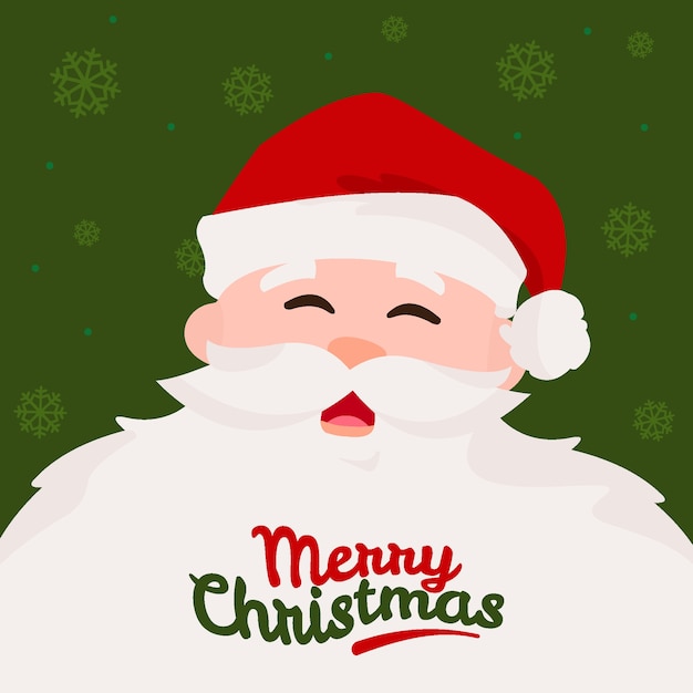 Vector personaje de navidad santa claus con letras