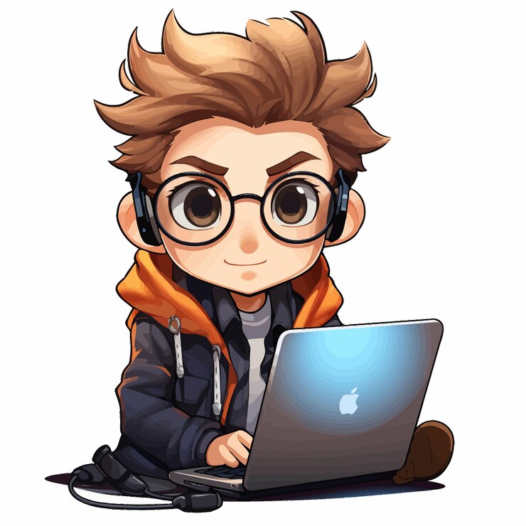 Vector personaje nerd