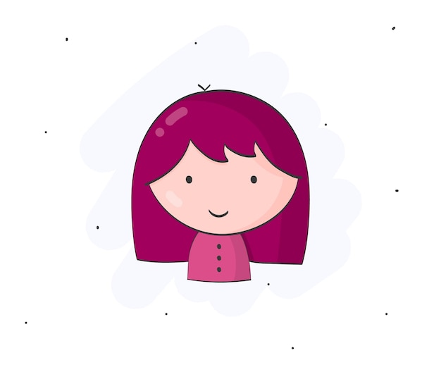 Personaje de niña doodle