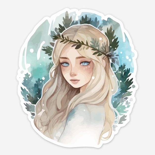 personaje de niña de hielo