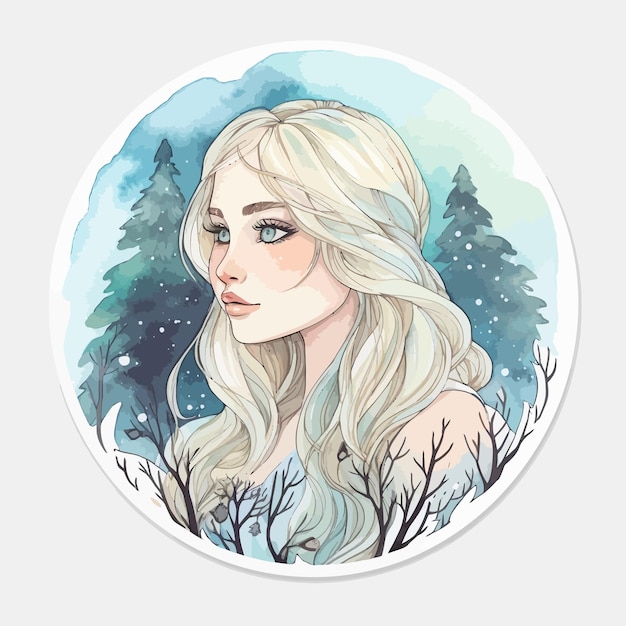 personaje de niña de hielo