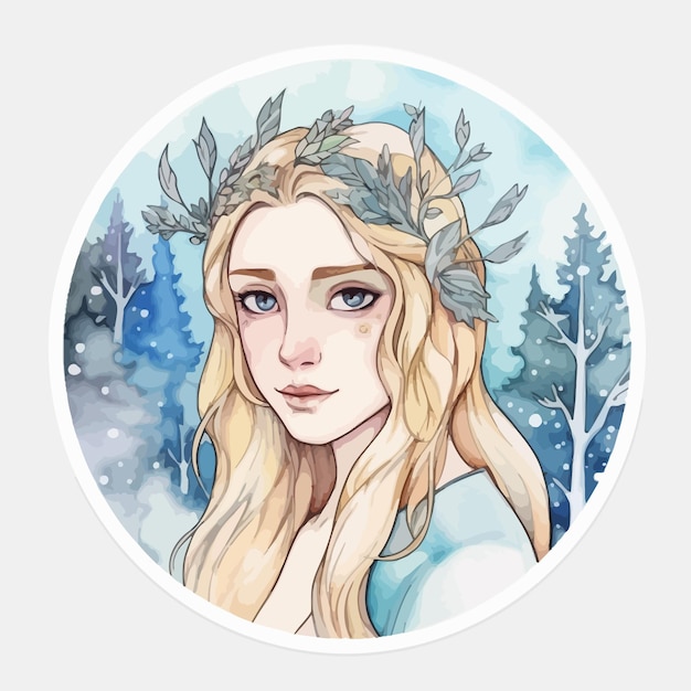 personaje de niña de hielo