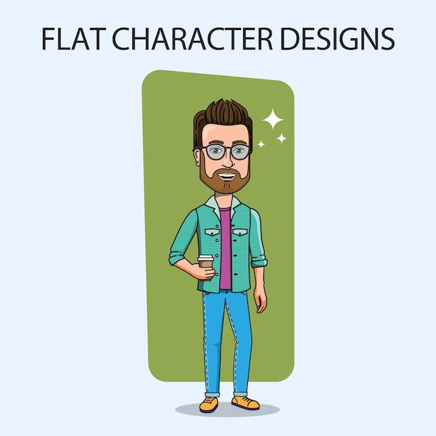 Personaje de niño de dibujos animados de vector libre 1