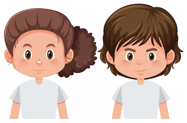 Personaje de niño y niña