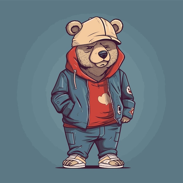 personaje de oso de ilustración