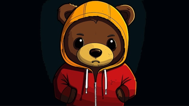 Personaje de oso de ilustración