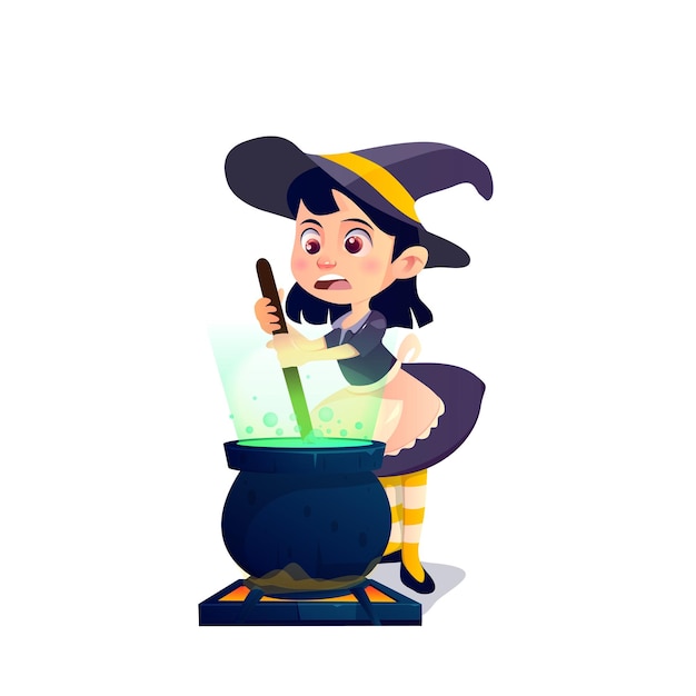 El personaje de la pequeña y linda bruja.