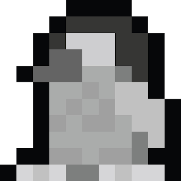 El personaje del pingüino bebé de dibujos animados de pixel art