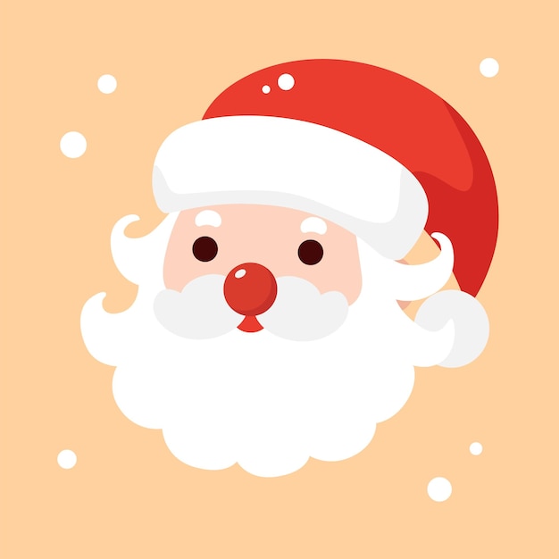 Vector personaje plano de santa claus dibujado a mano