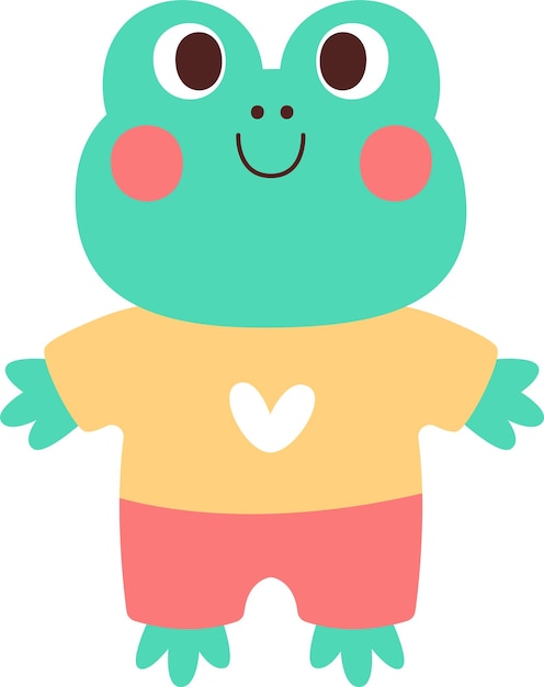 Personaje de rana disfrazado