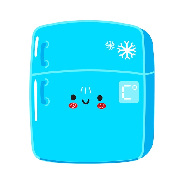 El personaje del refrigerador es lindo y divertido.