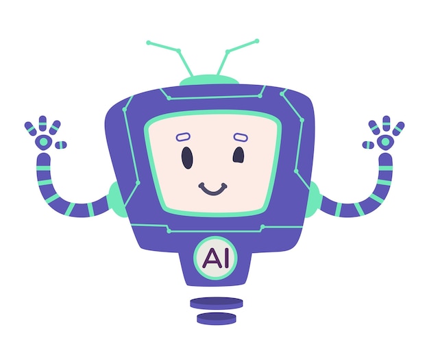 Personaje de robot de IA