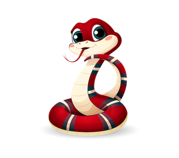 Personaje de la serpiente de dibujos animados animal del año lunar chino