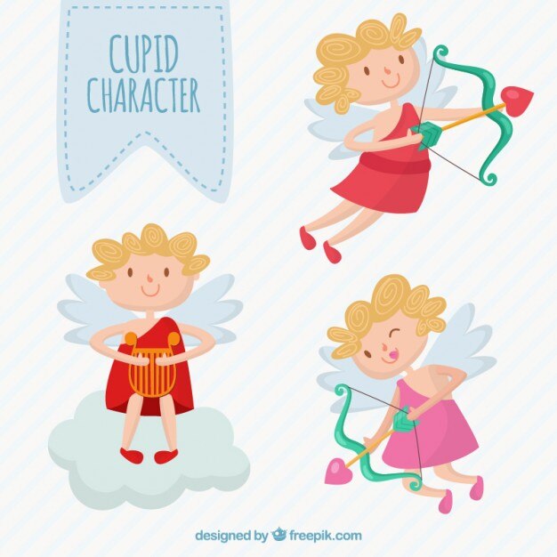 Personaje simpático de cupido