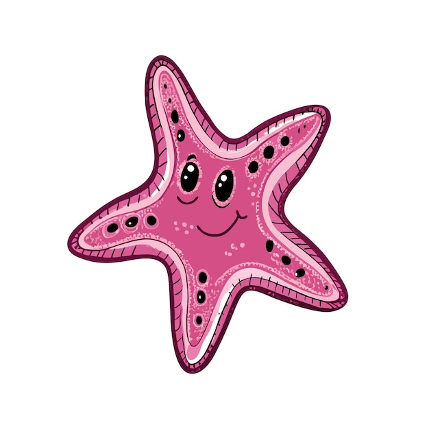 El personaje de Starfish, dibujado a mano por Childrens Marine Oceanic 33