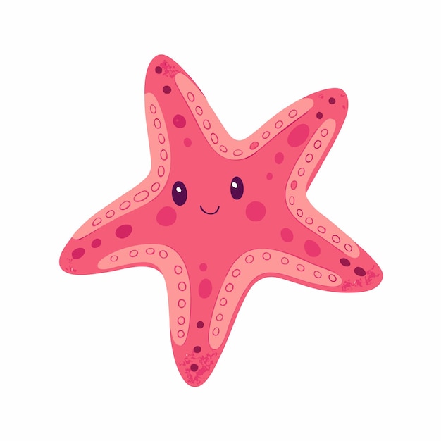 El personaje de Starfish, dibujado a mano, es un personaje marino oceánico infantil de 13 años.