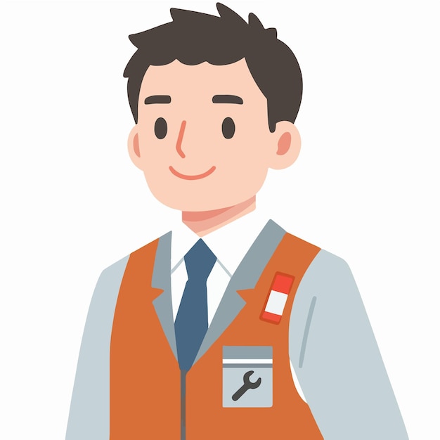 Vector personaje de trabajador de fábrica