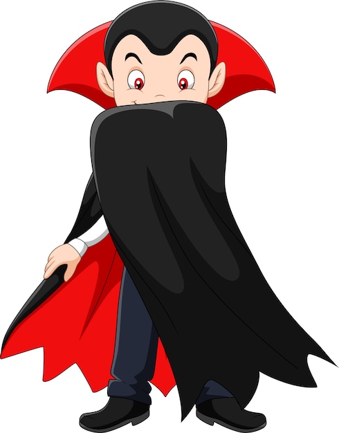 Vector personaje vampiro de dibujos animados