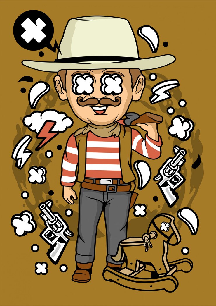 Vector personaje vaquero