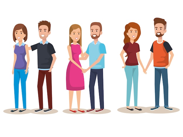 personajes de los avatares de los jóvenes