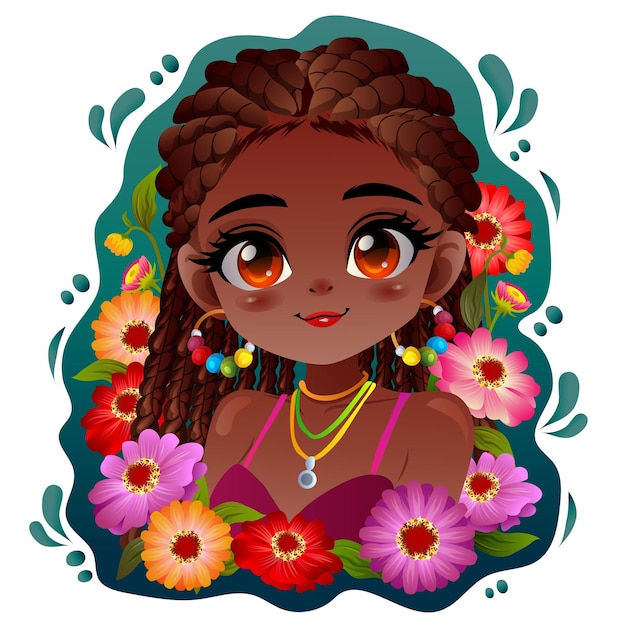 personajes de dibujos animados de chicas negras