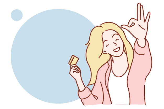 Personajes de dibujos animados de compras en línea. Diseño vectorial.