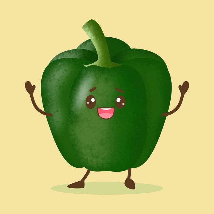 Personajes de dibujos animados vegetales felices vectoriales gratis