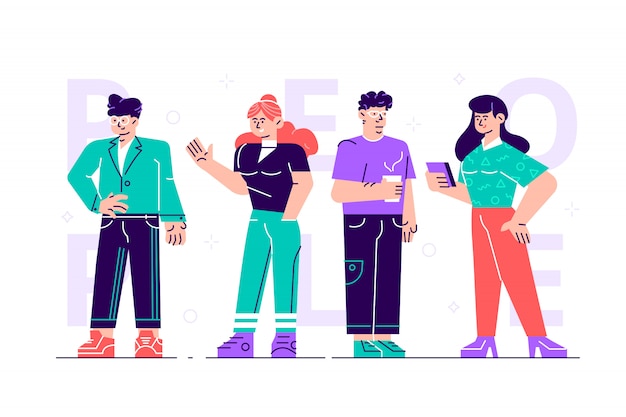 Personajes de gente de negocios