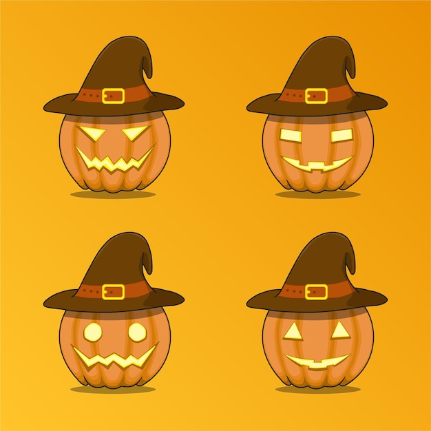 Personajes de Halloween Jacko Lantern con sombrero
