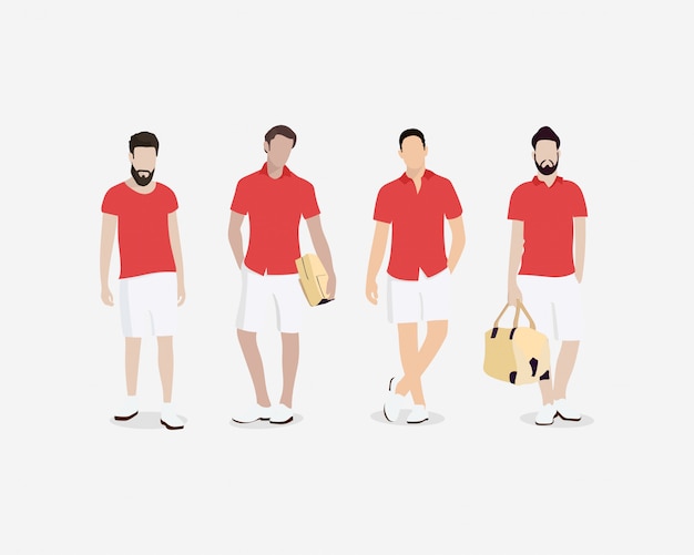 Vector personajes de hombre para viajar