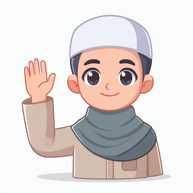 personajes musulmanes lindos ilustración plana