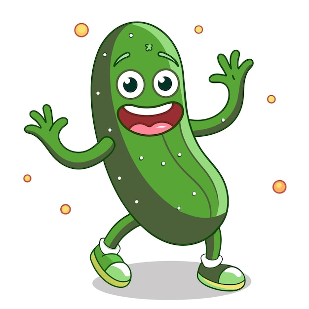 Vector personajes de pepino lindos