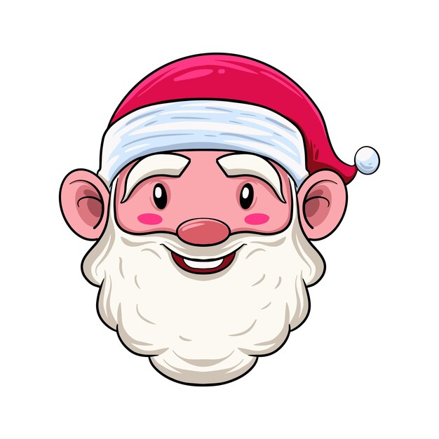 personajes planos dibujados a mano de Santa Claus personajes de Santa Claus estilo cómico