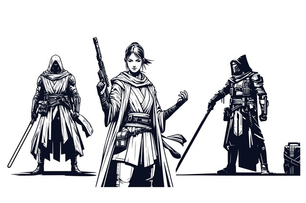 Vector los personajes de star wars 4042