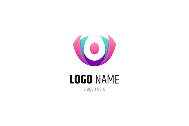 Personas abstractas para el logotipo de la empresa