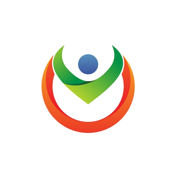 Personas en circle design logo