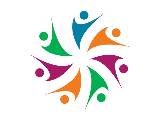 Las personas se conectan logotipo comunicación logotipo familia logotipo red social equipo socios amigos diseño logotipo