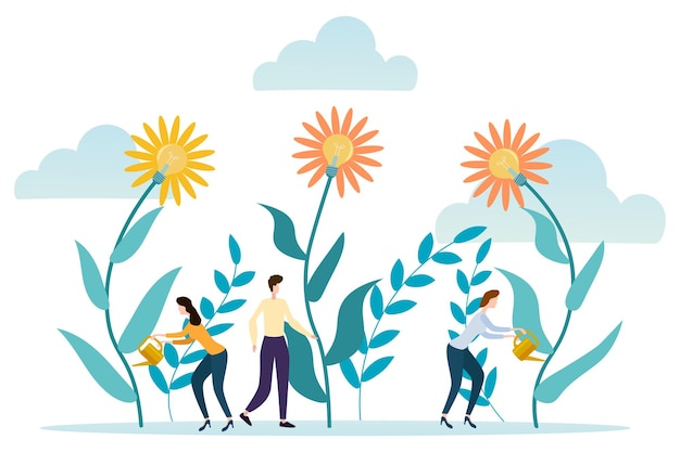 Las personas se dedican a hacer crecer las ideas.