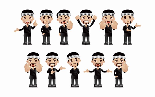 Personas con diferentes poses.