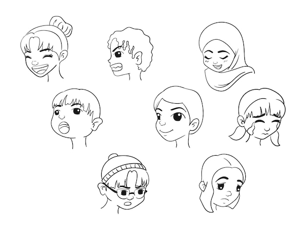 Vector personas de la diversidad parte 1