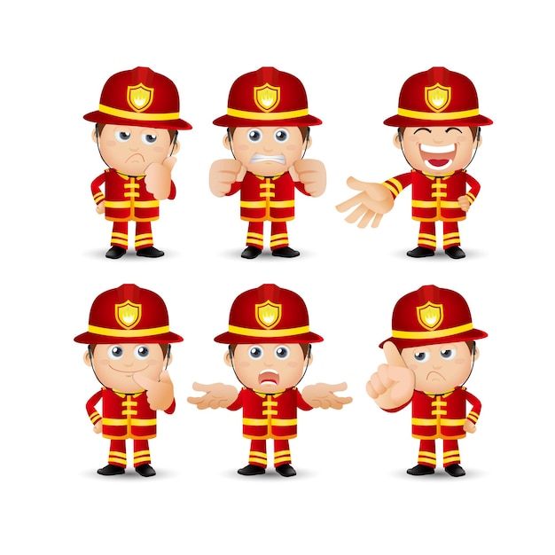 Personas Establecer Profesión Bombero