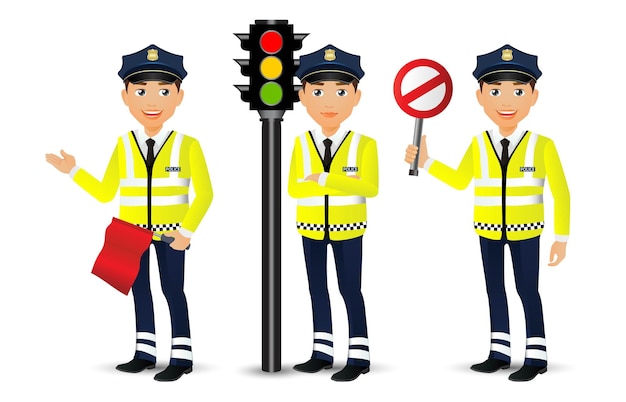 Personas Establecer Profesión Policía De Tráfico